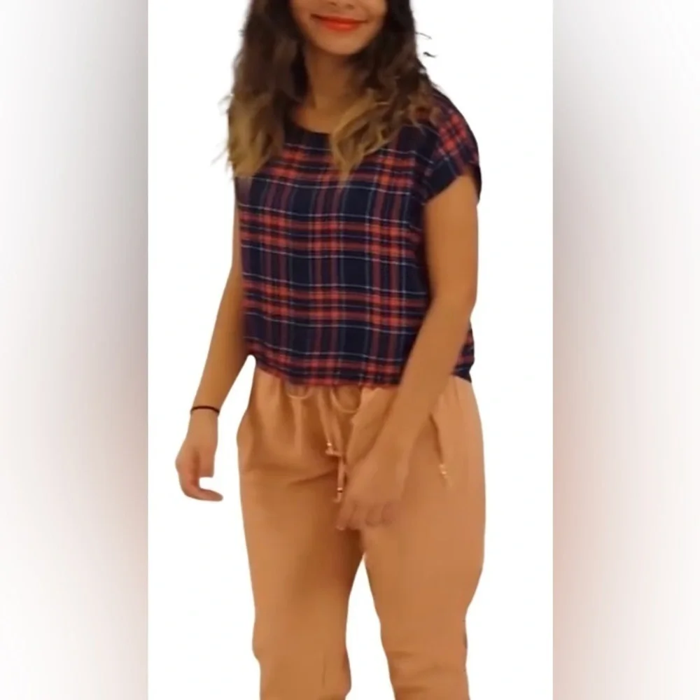 Red And Blue Plaid Blouse From A’gaci Size Small